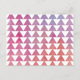 Triangle Watercolor Background Postcard