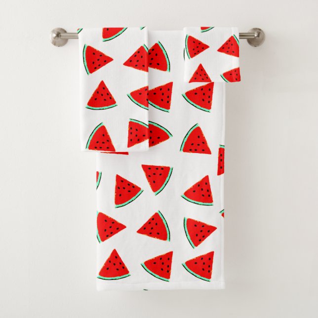 Triangle Watermelons Bath Towel Set (Insitu)