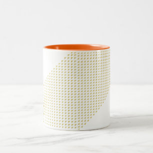 Triangle with 3D triangles Two-Tone Coffee Mug