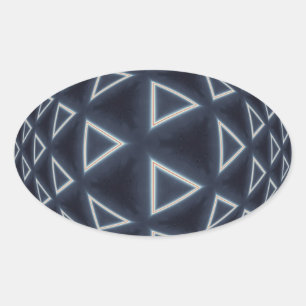 Triangle World Oval Sticker