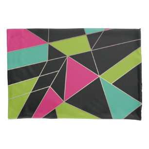 Triangles abstract print geometrical geometry mode pillowcase