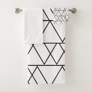 Triangles bath towel set