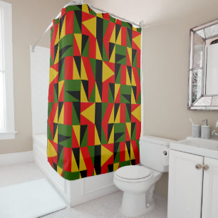Triangles Black History Shower Curtain