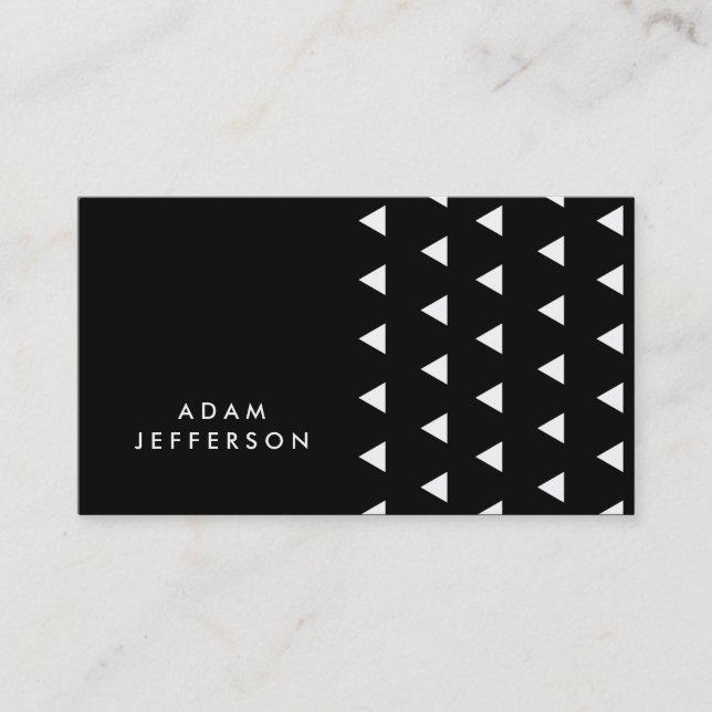 Triangles elegant modern business card (Front)