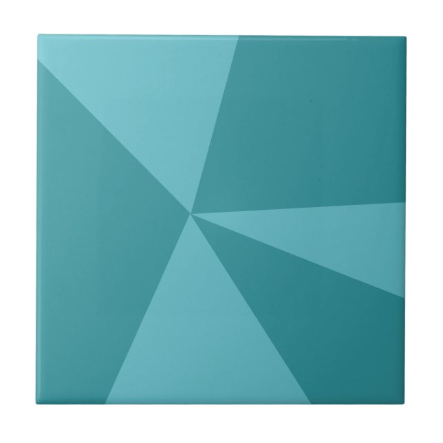 Triangles geometric pattern ceramic tile (Front)