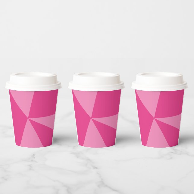 Triangles geometric pattern paper cups (Multi)