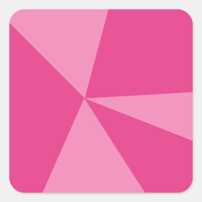 Triangles geometric pattern square sticker (Front)