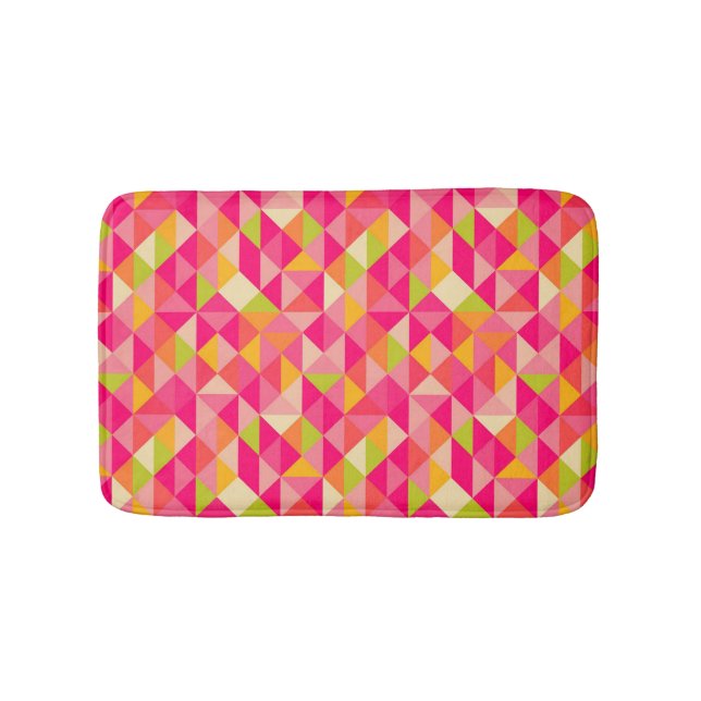 Triangles geometrical pattern bath mat (Front)