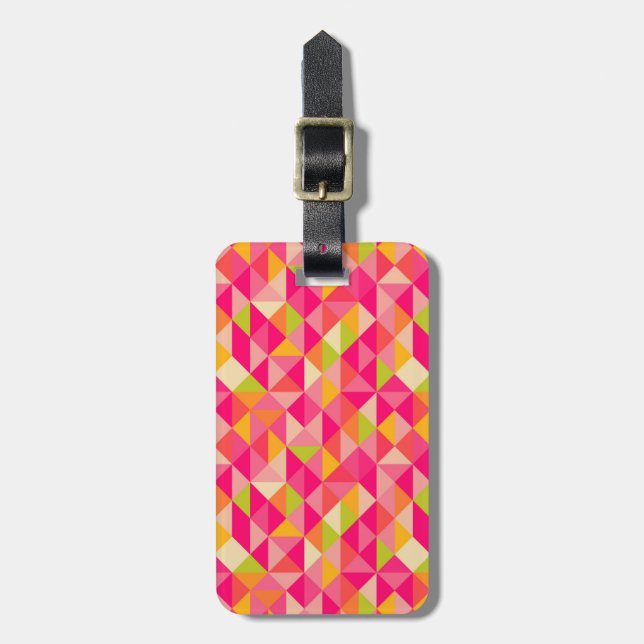 Triangles geometrical pattern luggage tag (Front Vertical)