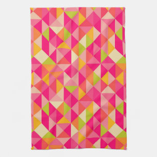 Triangles geometrical pattern tea towel