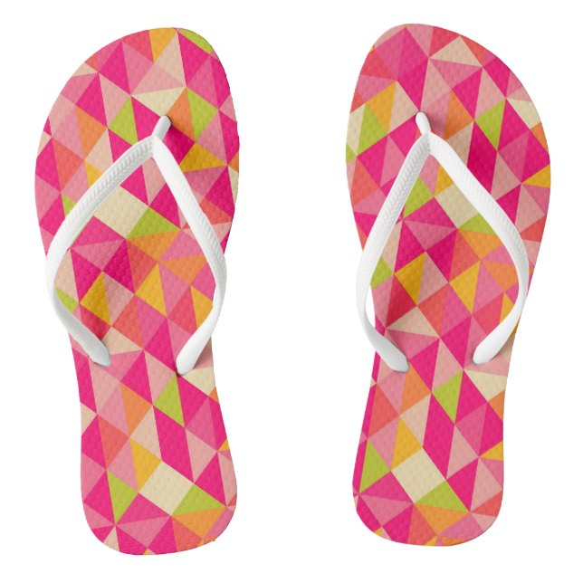 Triangles geometrical pattern thongs (Footbed)