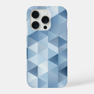 Triangles in blue and grey iPhone 15 pro case