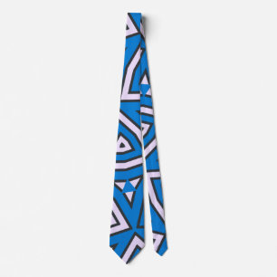 triangles in blue tie