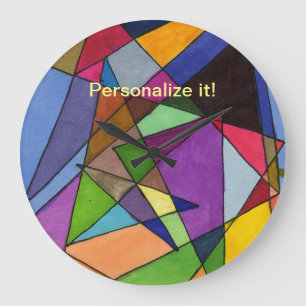Triangles in multi-coloured profusion large clock
