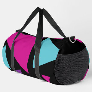 Triangles in Pink, Purple, Blue and Black Duffle Bag
