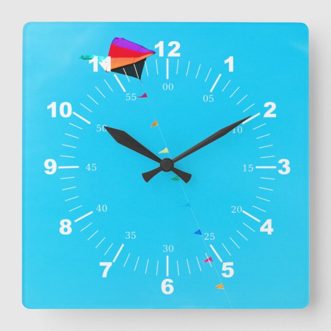 Triangles in the Sky Square Wall Clock (Front)