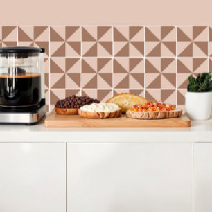 Triangles Mocha mousse geometric pattern Ceramic Tile