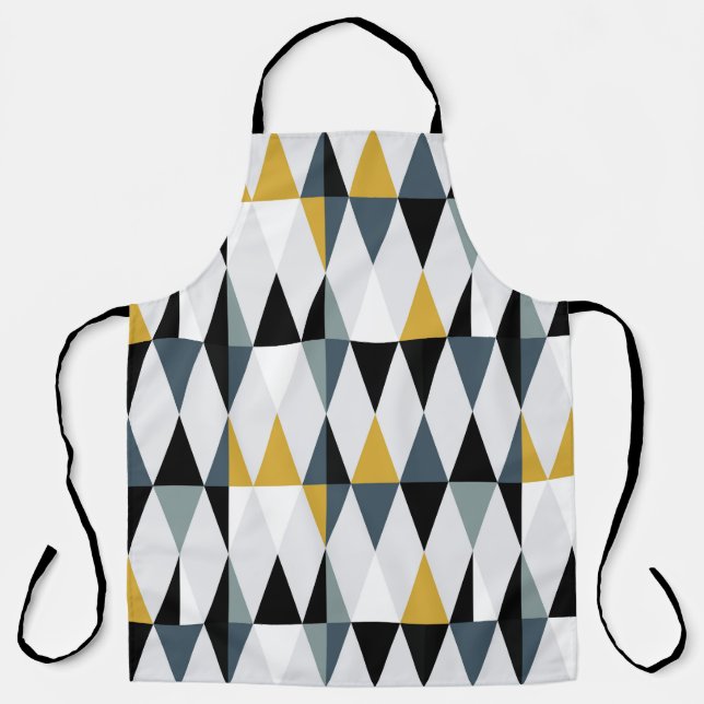 Triangles: Modern Vintage Geometric Pattern. Apron (Front)