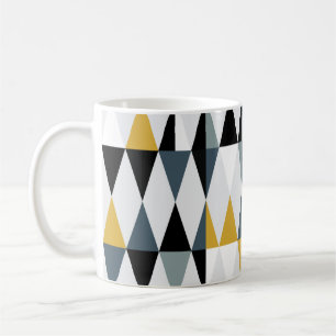 Triangles: Modern Vintage Geometric Pattern. Coffee Mug