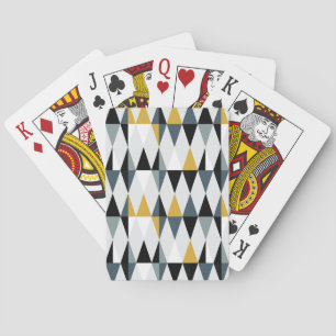 Triangles: Modern Vintage Geometric Pattern. Playing Cards