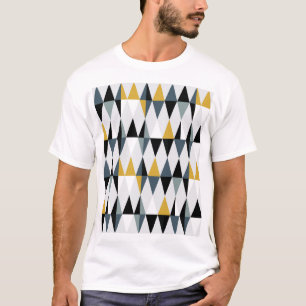 Triangles: Modern Vintage Geometric Pattern. T-Shirt