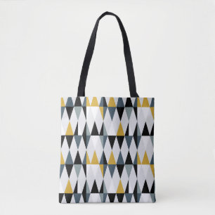 Triangles: Modern Vintage Geometric Pattern. Tote Bag