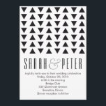 Triangles Modern Wedding Invitation<br><div class="desc">Geometric pattern with black triangles modern invitation. This is part of a set,  find matching RSVP and insert card in our shop.</div>