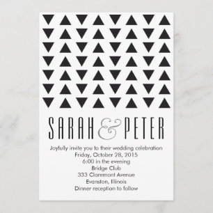Triangles Modern Wedding Invitation