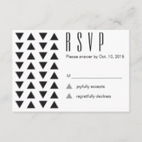 Triangles Modern Wedding RSVP