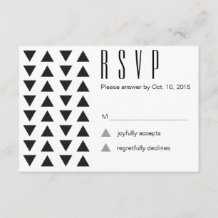Triangles Modern Wedding RSVP Card