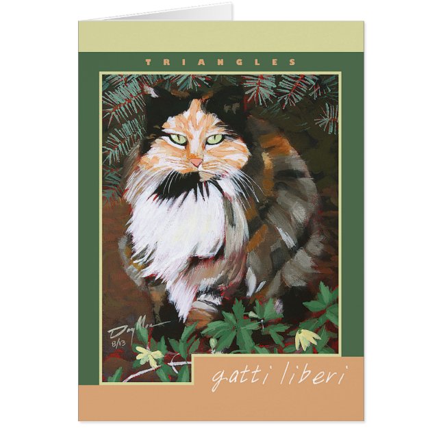 "Triangles" Note Card - Gatti Liberi Collection (Front)