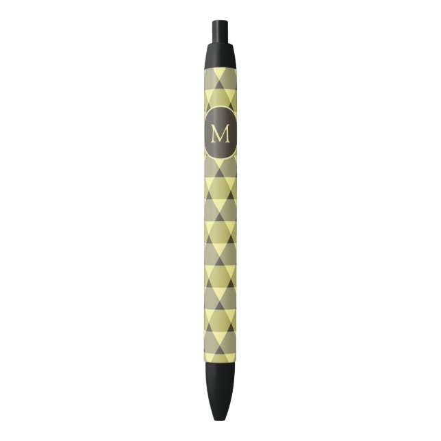 Triangles Pattern Black Ink Pen (Front Vertical)