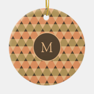 Triangles Pattern Ceramic Ornament