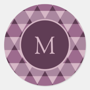 Triangles Pattern Classic Round Sticker