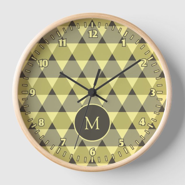 Triangles Pattern Clock (Front)