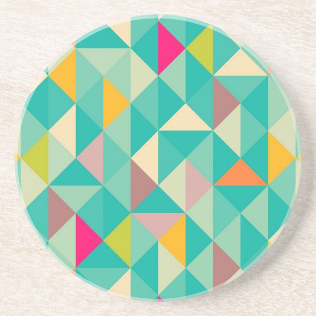 Triangles pattern coaster (Front)