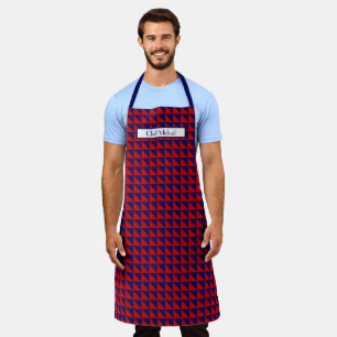 Triangles Pattern DIY Colours Red Navy SV Apron
