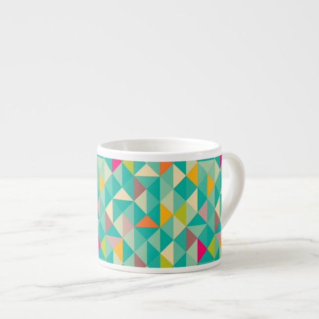 Triangles pattern espresso cup (Front Right)