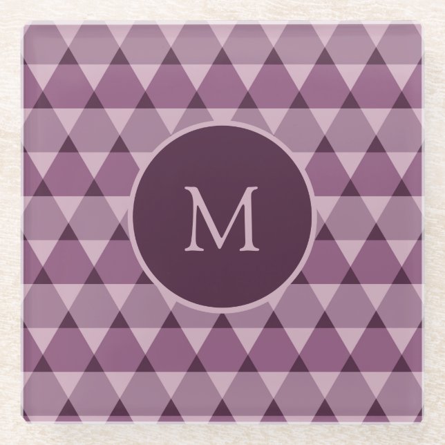 Triangles Pattern Glass Coaster (Front)