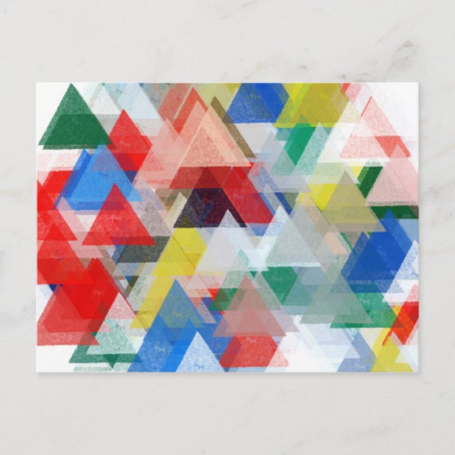 triangles pattern illustration postcard (Front)