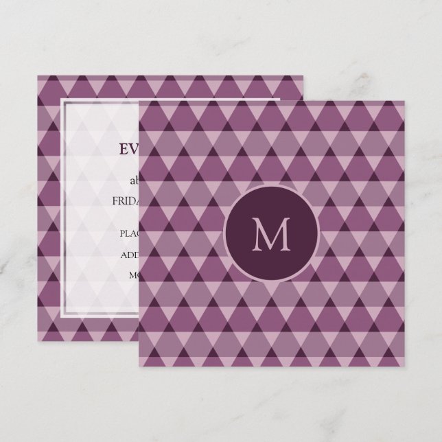 Triangles Pattern Invitation (Front/Back)