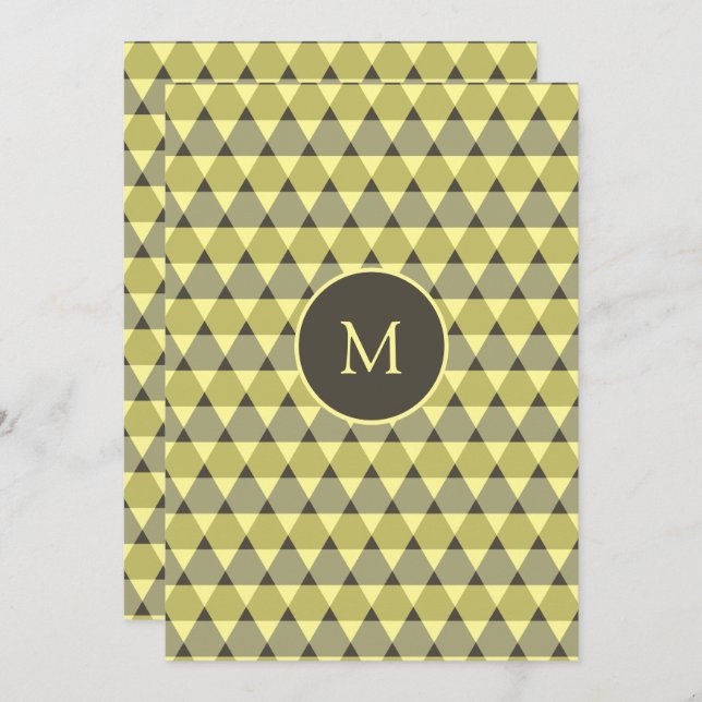 Triangles Pattern Invitation (Front/Back)