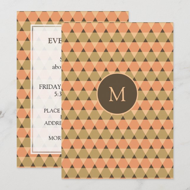 Triangles Pattern Invitation (Front/Back)