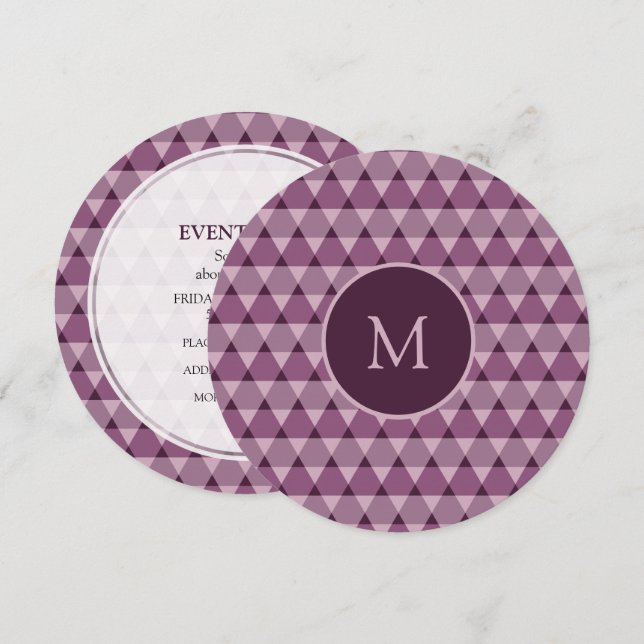 Triangles Pattern Invitation (Front/Back)
