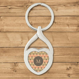 Triangles Pattern Key Ring