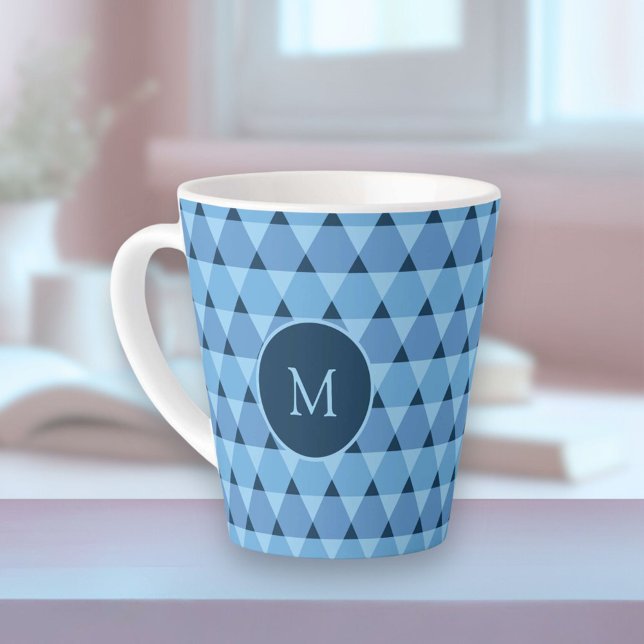 Triangles Pattern Latte Mug (Creator Uploaded)