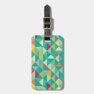 Triangles pattern luggage tag