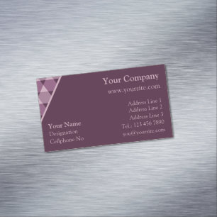 Triangles Pattern Magnetic Business Card