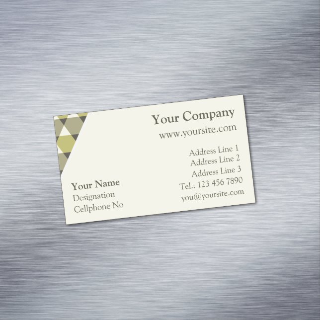 Triangles Pattern Magnetic Business Card (In Situ)