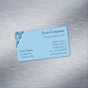 Triangles Pattern Magnetic Business Card